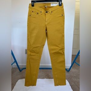 Rag & Bone/Intermix Zipper Capri Jeans Mustard color cropped jeans - Size 26